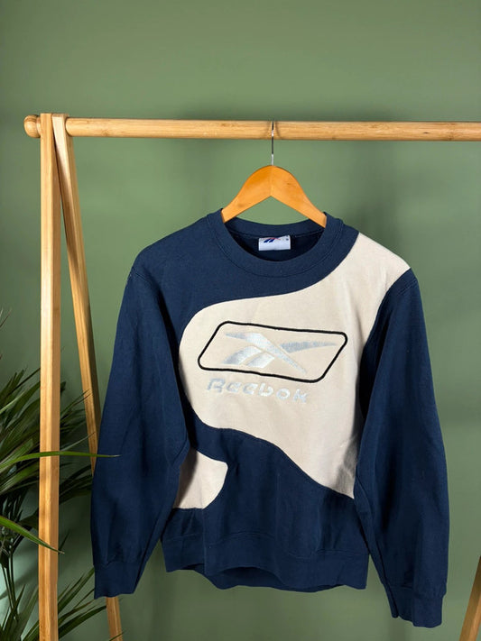 Vintage Reebok logo rework sweater maat S
