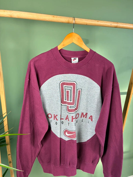 Vintage 90s Nike Rework Sweater Heren | Maat XL
