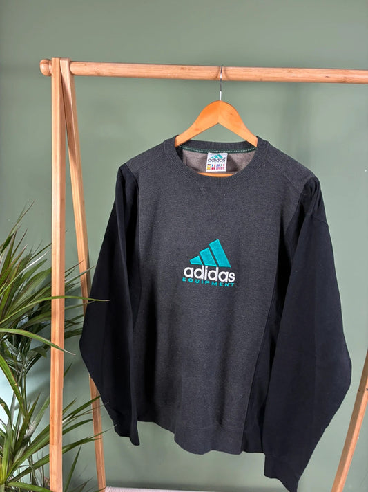Vintage Adidas equipment rework sweater maat XXL