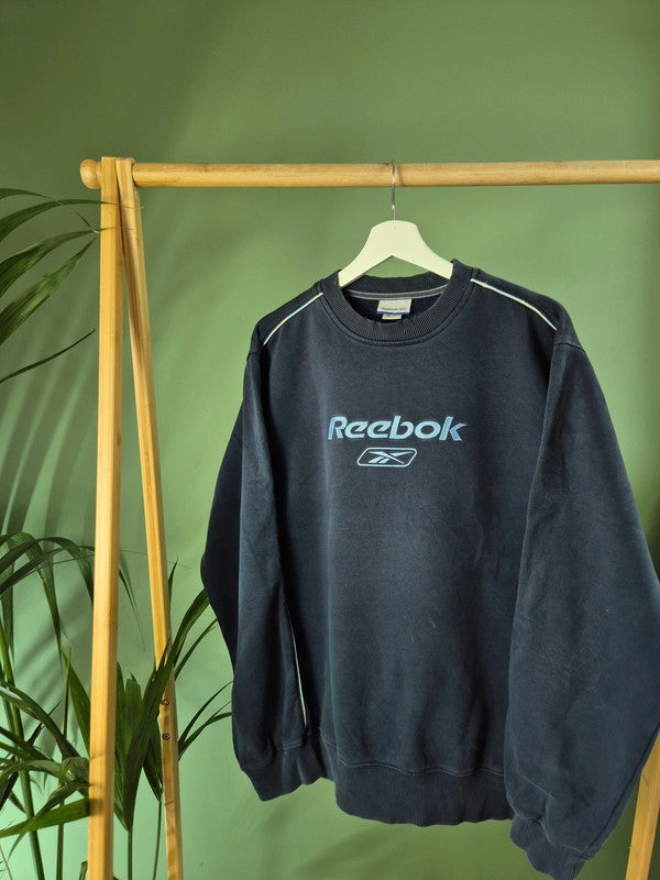 Vintage 90s reebok sweater maat M