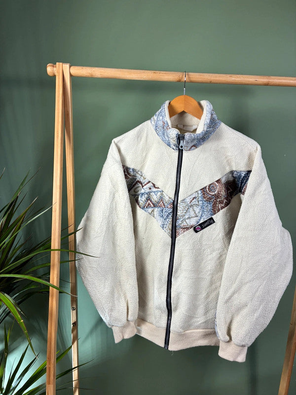 Vintage crazy fleece vest maat M