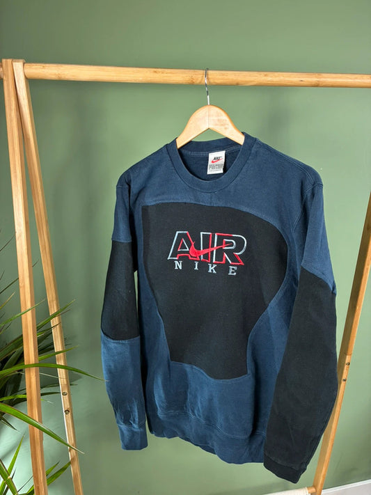 Vintage 90s Nike AIR Rework Sweater Heren | M