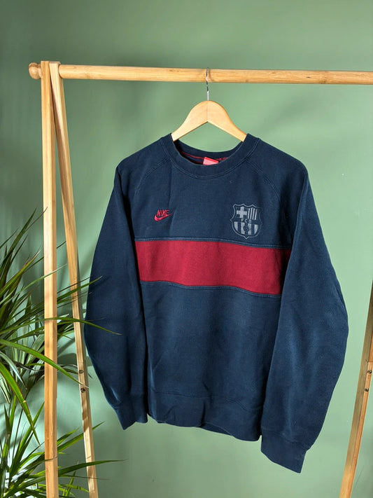 Vintage Nike/ fc Barcelona sweater maat XL