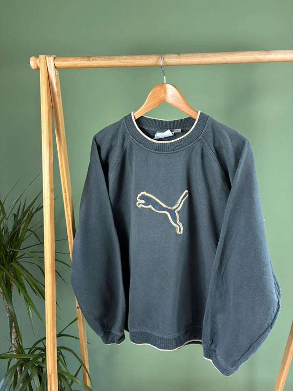 Puma 90s front logo sweater maat L