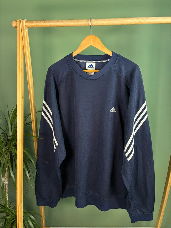 Vintage Adidas 90s chest logo sweatshirt maat XL