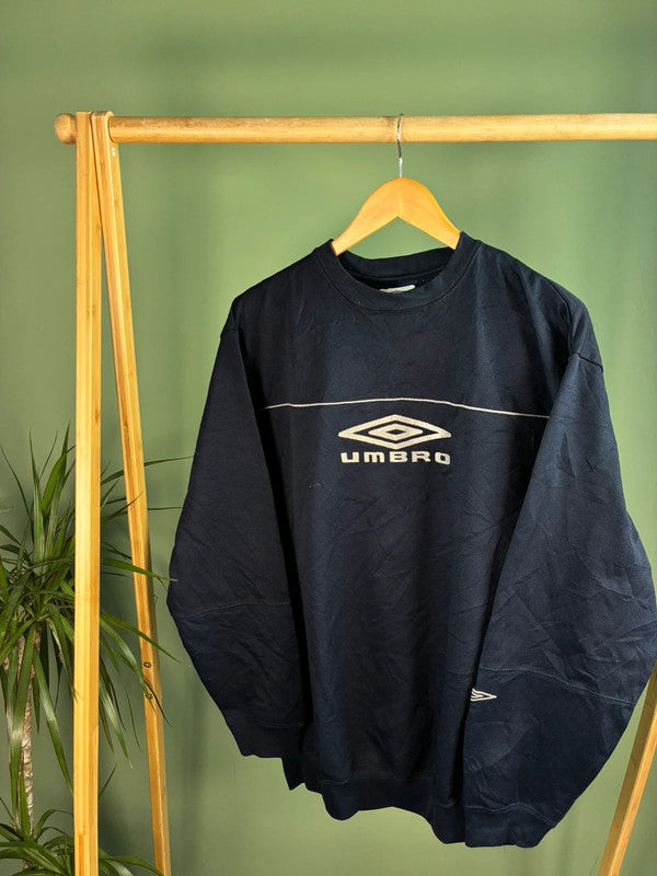 Vintage Umbro 90s front logo sweater maat L
