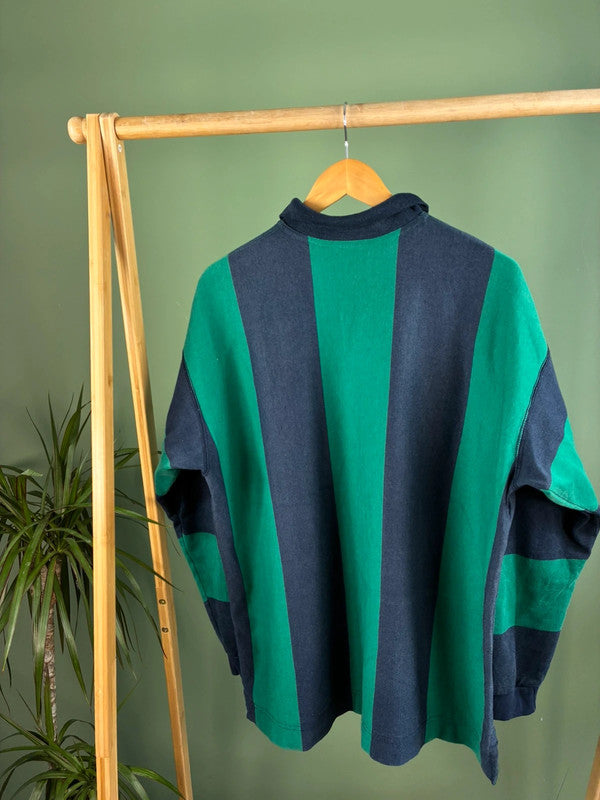 Adidas 80s striped polo maat XL
