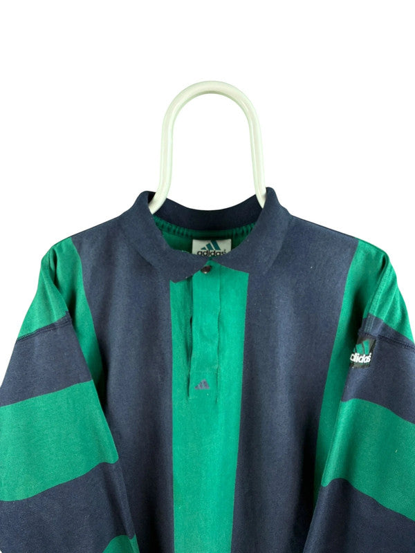 Adidas 80s striped polo maat XL