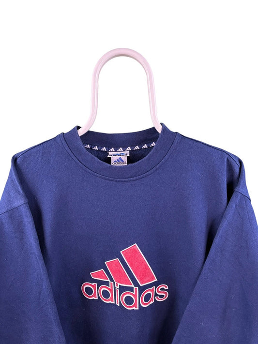 Adidas RARE 90s Front Logo Sweater Heren | Blauw | Maat M