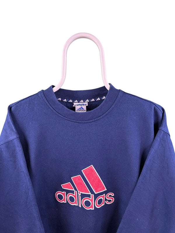 Adidas RARE 90s Front Logo Sweater Heren | Blauw | Maat M
