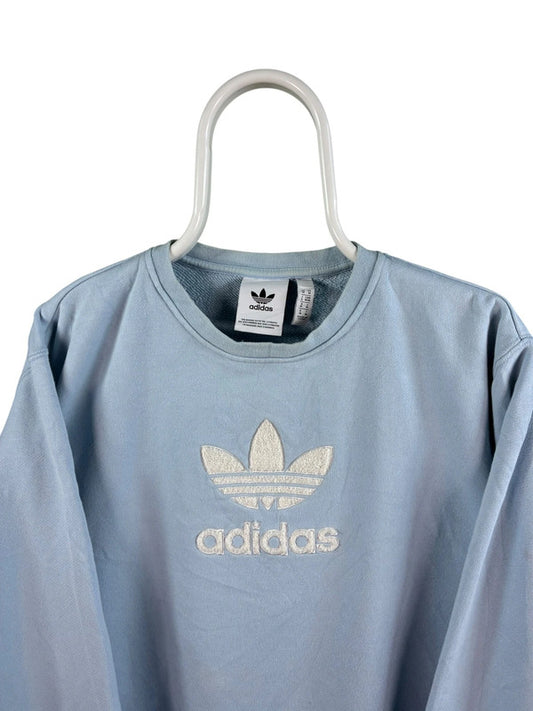 Adidas Front Logo Sweater Heren | Blauw | Maat M
