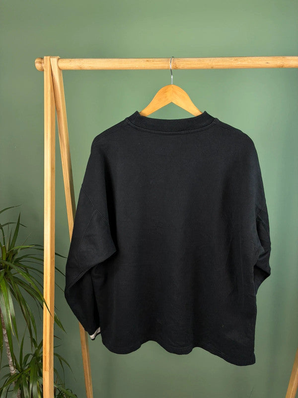 Reebok 90s front logo sweater maat M zwart heren