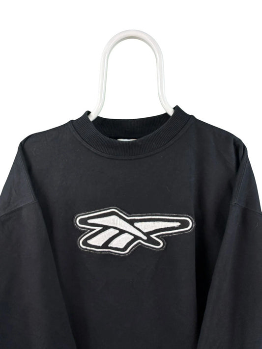 Reebok 90s Front Logo Sweater Heren | Zwart | Maat M