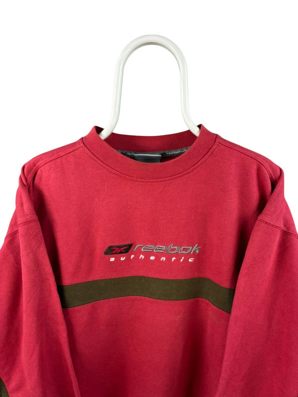 Vintage Reebok sweater maat S rood heren