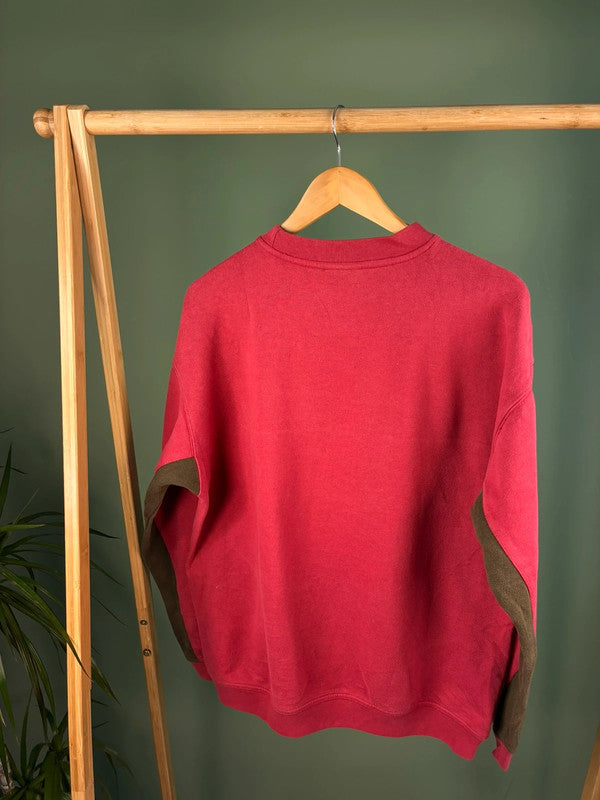 Vintage Reebok sweater maat S rood heren