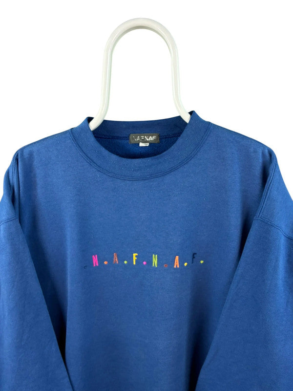Vintage NafNaf sweater maat L blauw heren