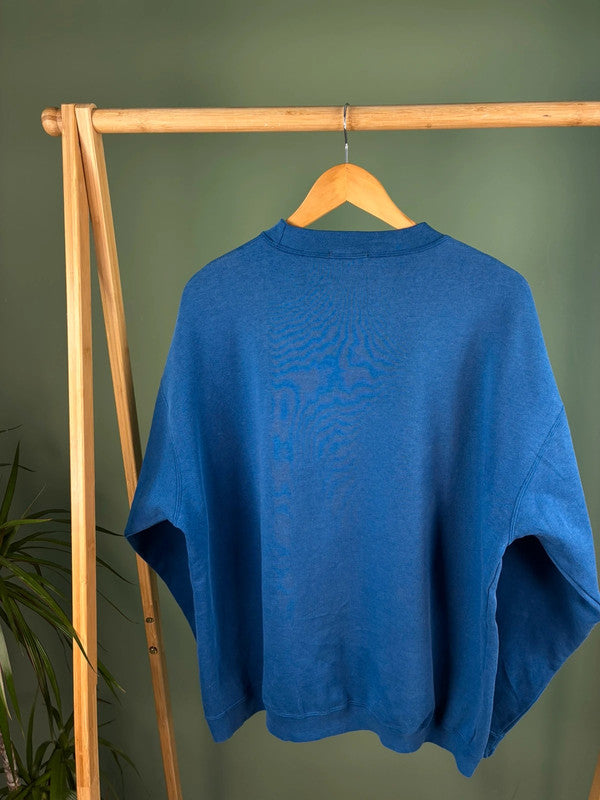 Vintage NafNaf sweater maat L blauw heren