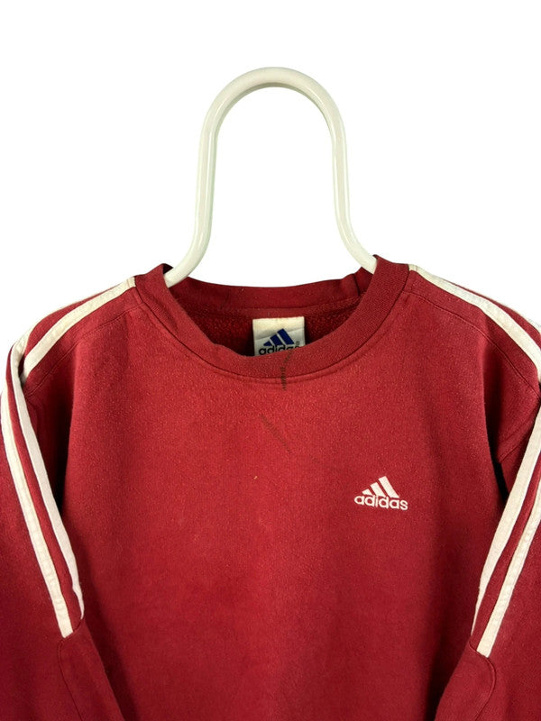 Vintage 90s Adidas sweater maat L Rood Dames