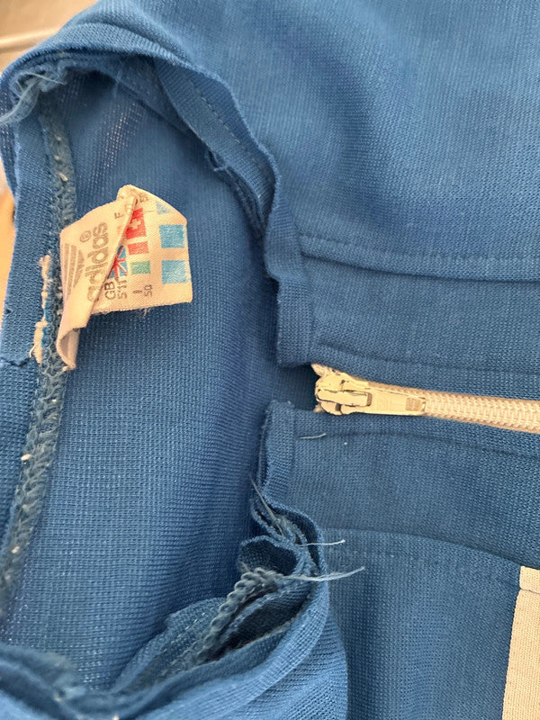 Vintage 90s zipper maat M blauw dames