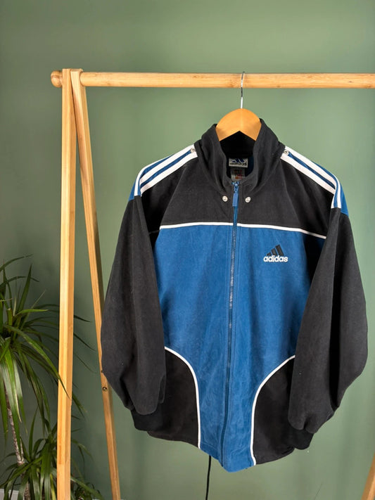 Vintage Adidas 90s track jacket maat S blauw heren