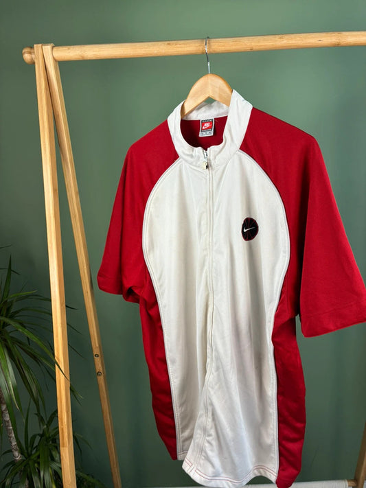 Vintage Nike track Jack maat XL wit heren