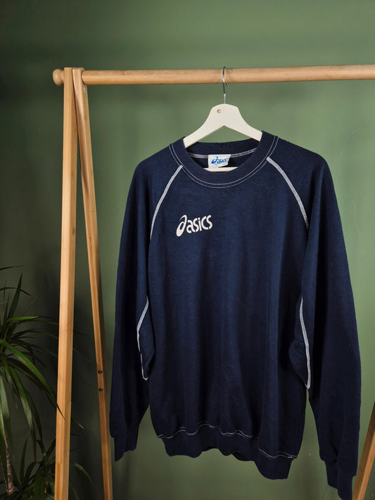 Asics Sweater Heren | Blauw | Maat XXL