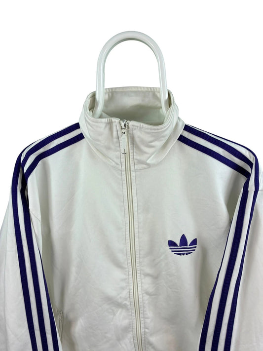 Vintage Adidas 80s zipper maat M wit heren
