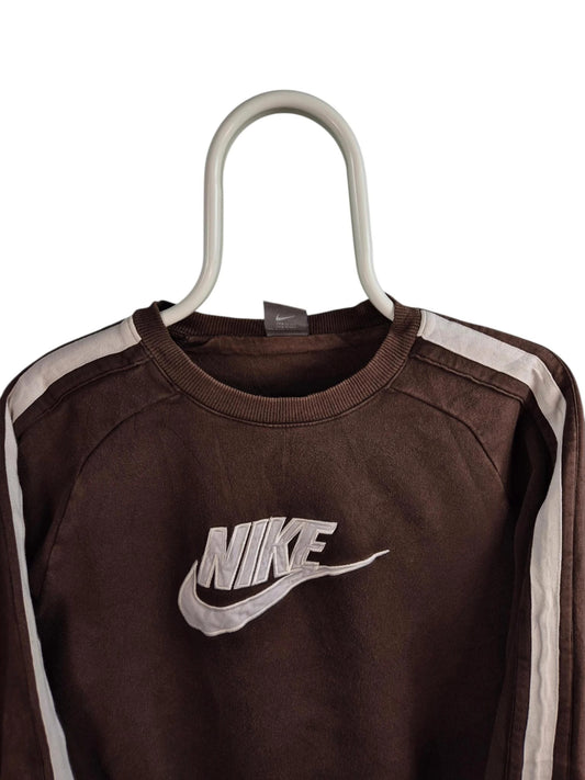 Nike front logo sweater S bruin dames