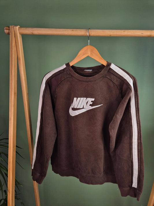 Nike front logo sweater S bruin dames