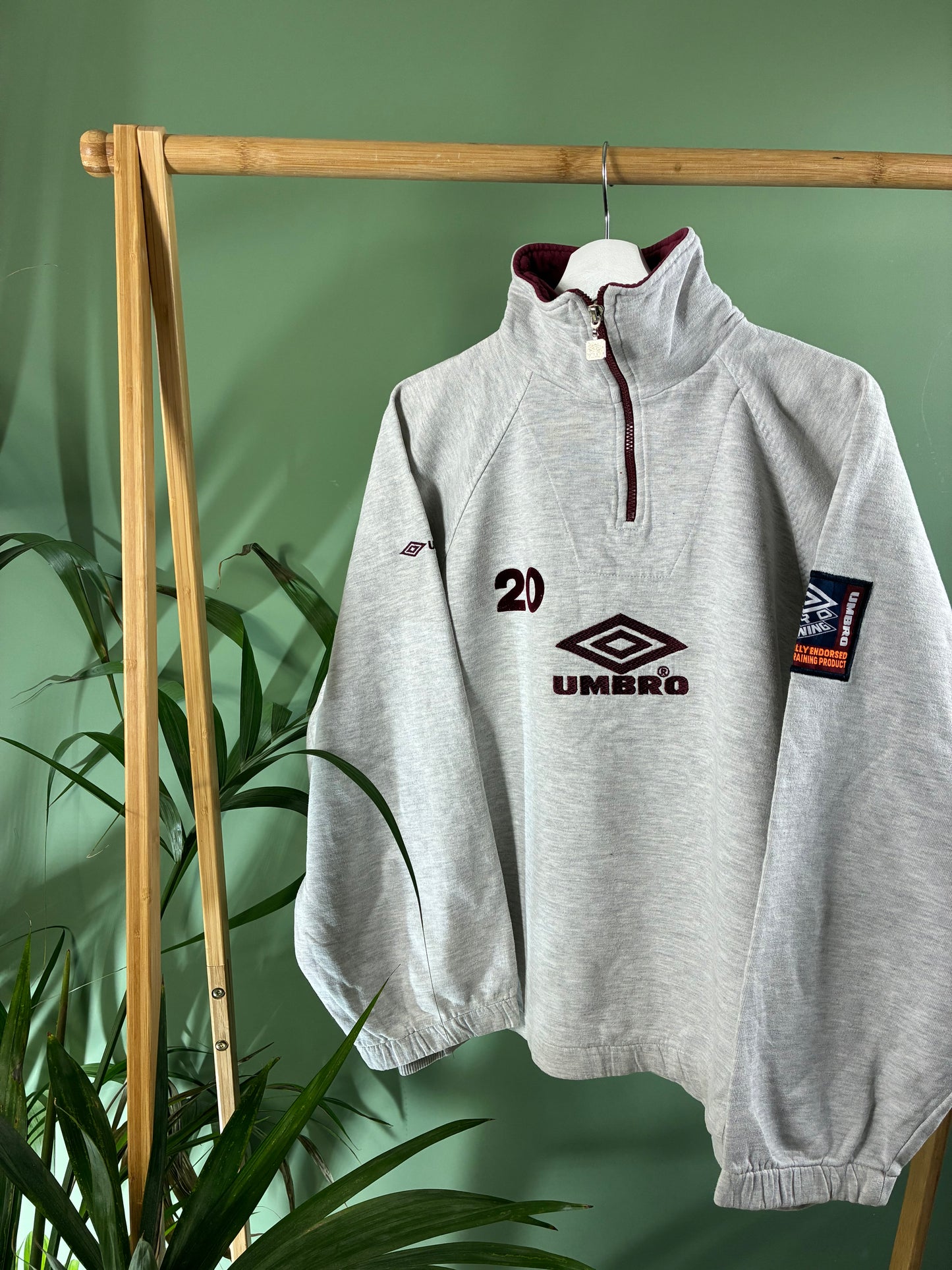 Umbro RARE quarter zip sweater maat XL