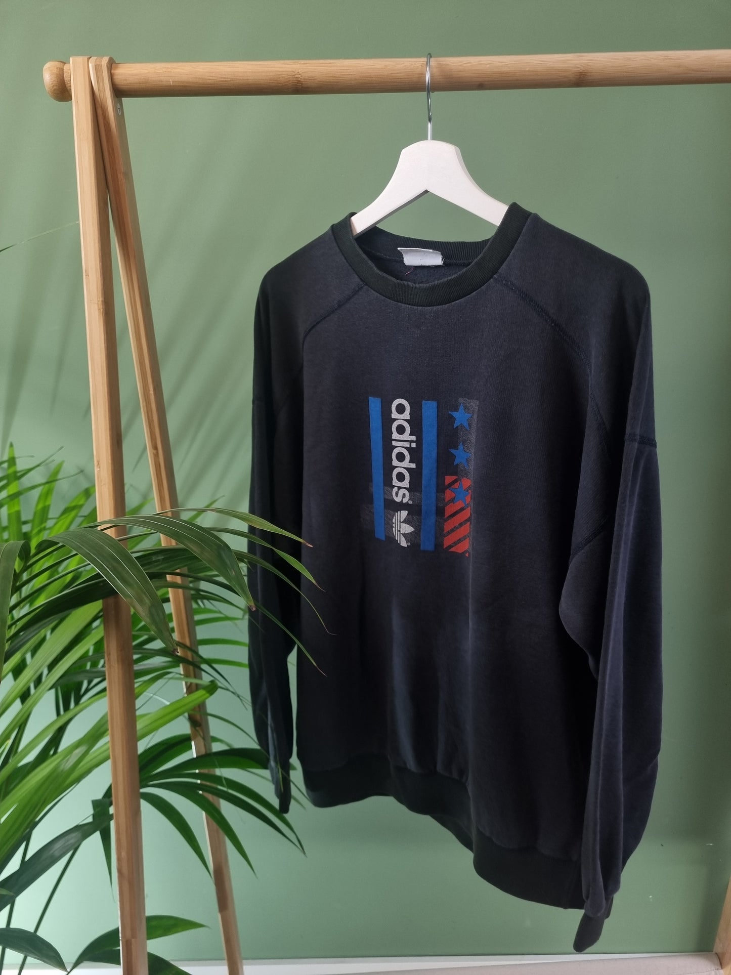 Adidas rare 80s sweater maat L
