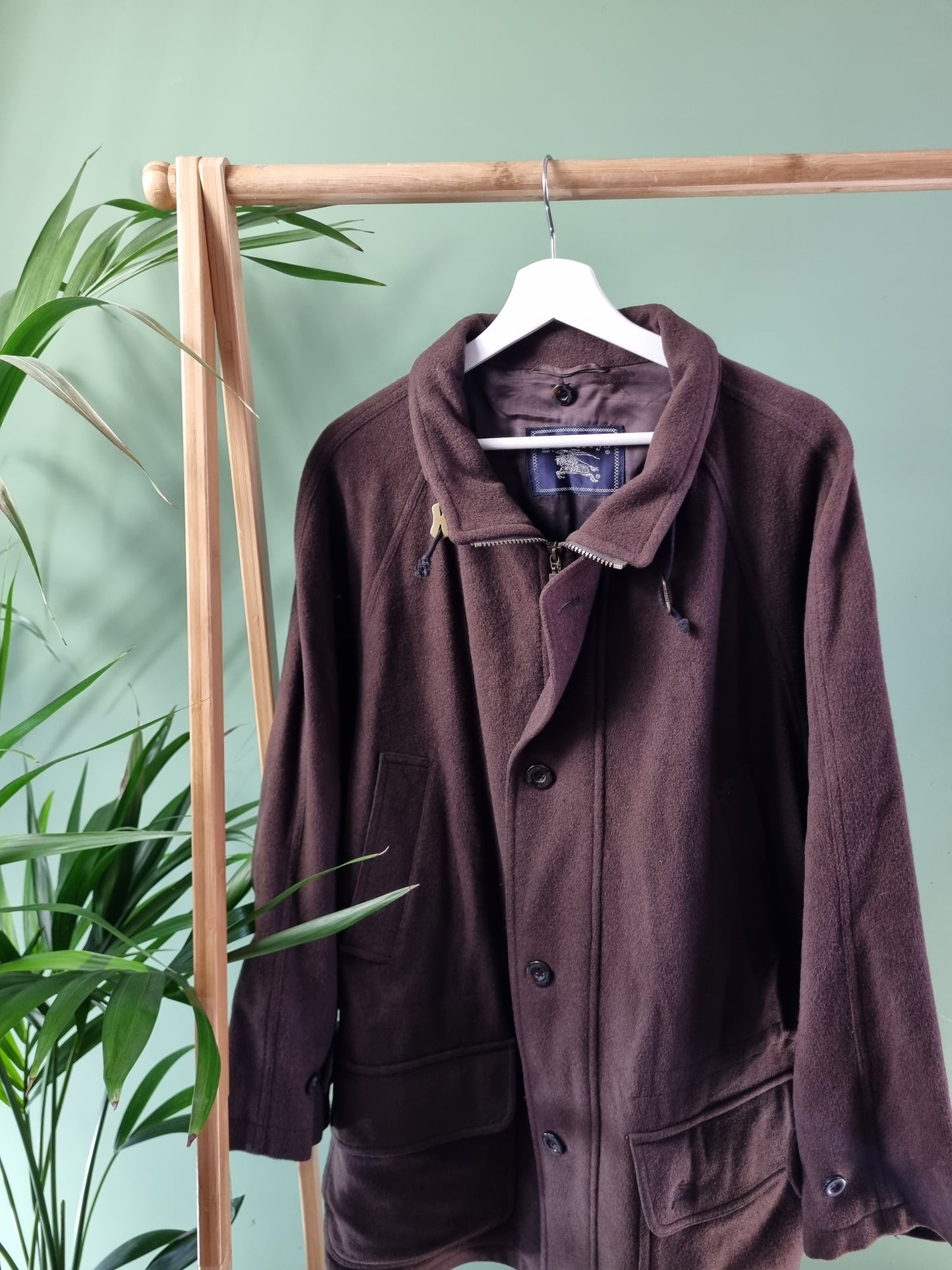 Burberry Wollen Jas Heren | Bruin | Maat M/L