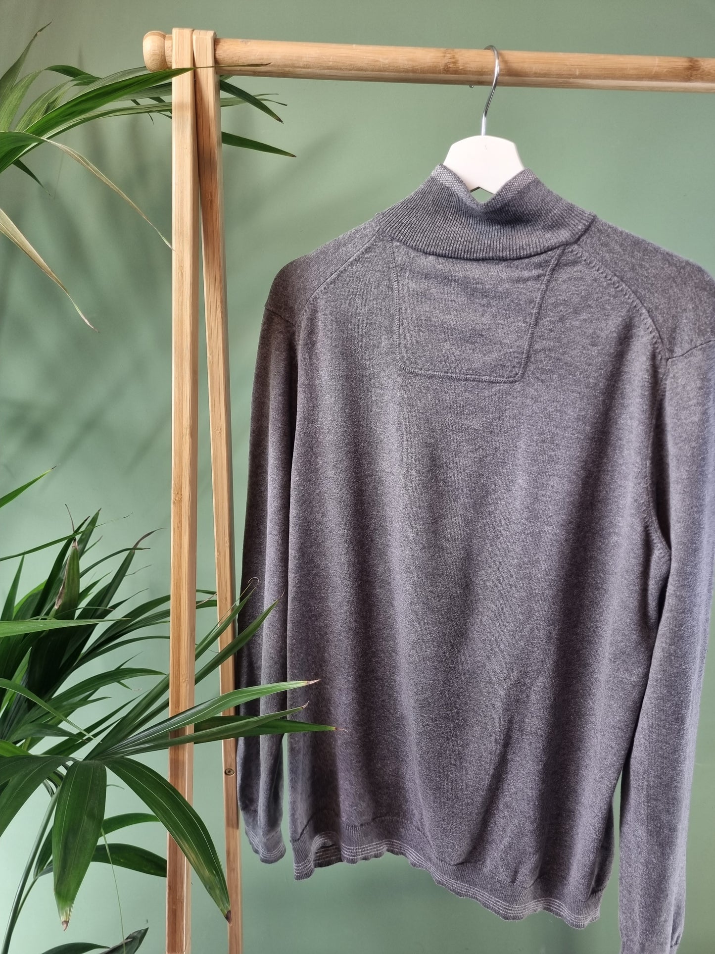 Hugo Boss Quarter Zip Trui Heren | Grijs | Maat XL
