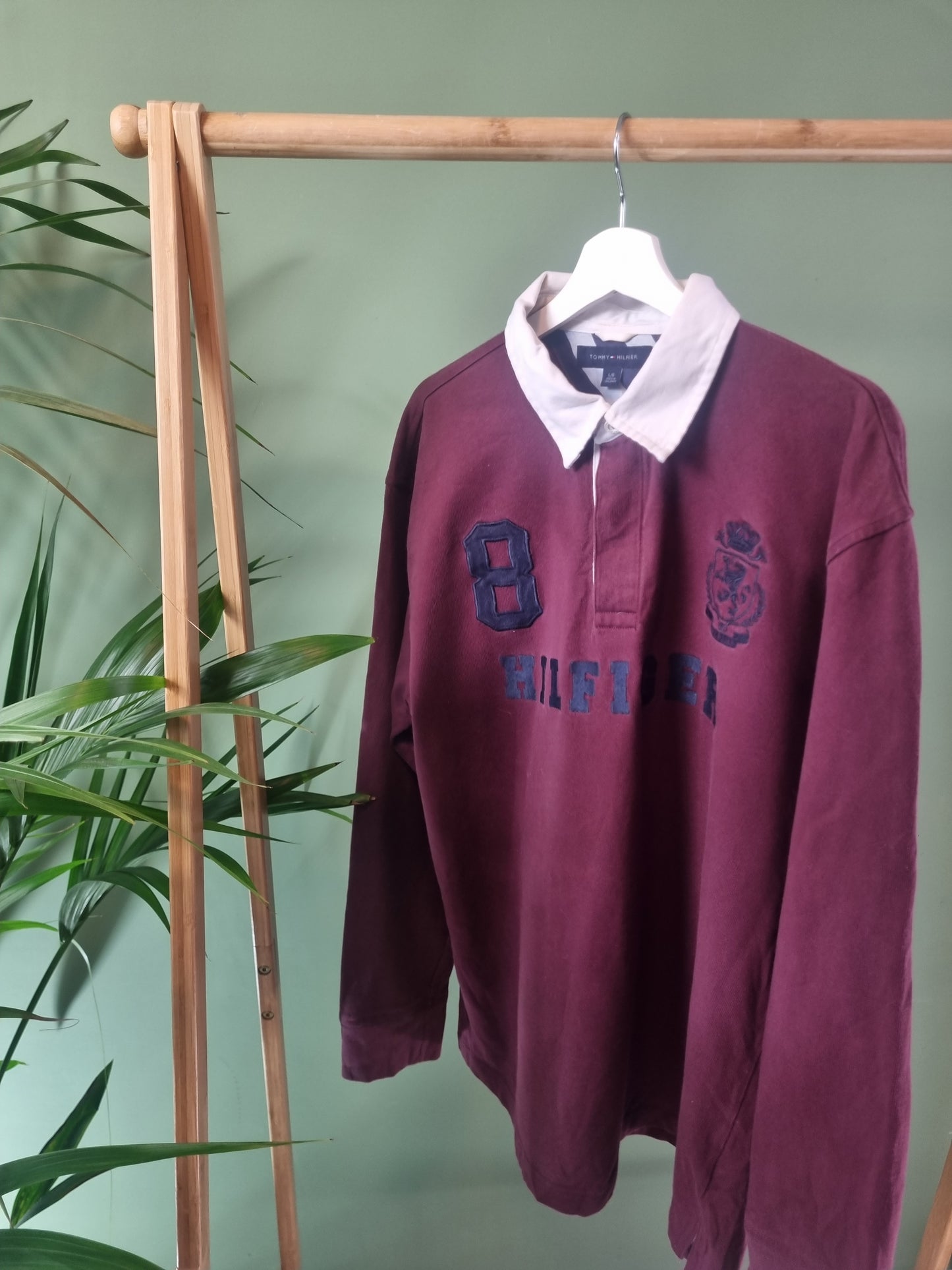 Tommy Hilfiger Longsleeve Polo Heren | Bruin | Maat L