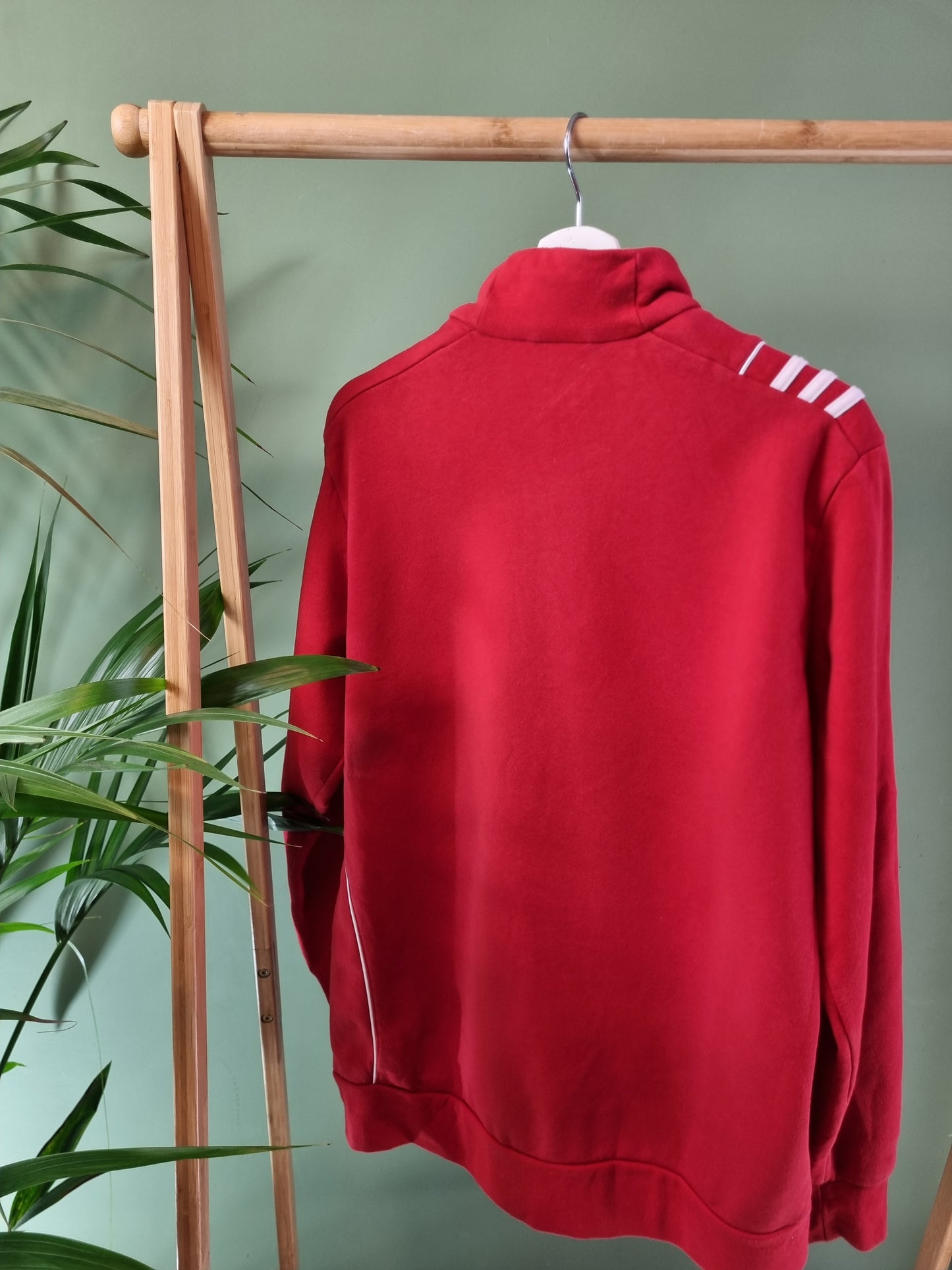 Adidas Quarter Zip Sweater Heren | Rood | Maat L