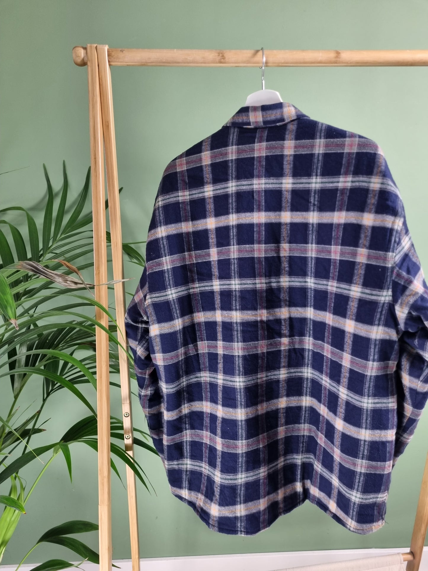 Vintage padded check shirt maat L