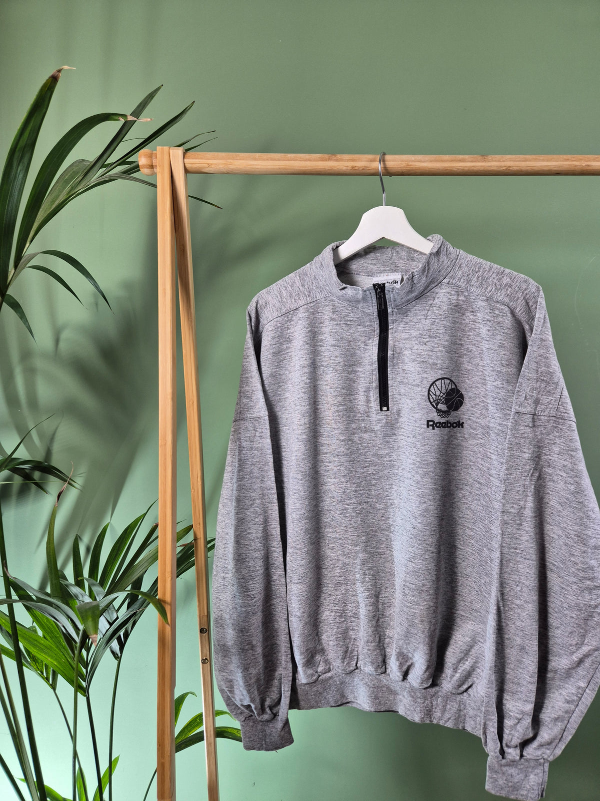 Reebok Quarter Zip Sweater Heren | Grijs | Maat M