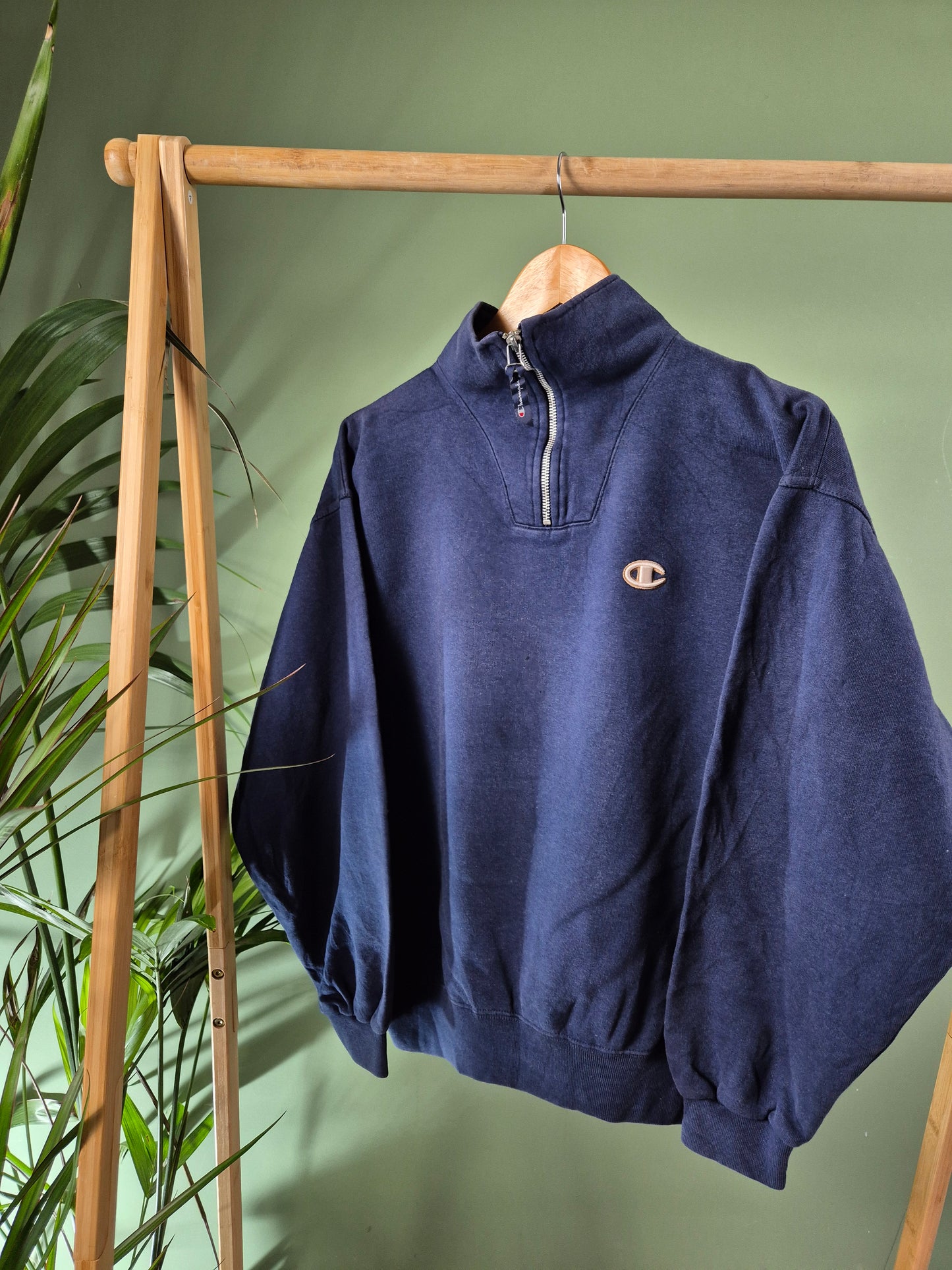 Champion USA made quarter zip sweater maat M
