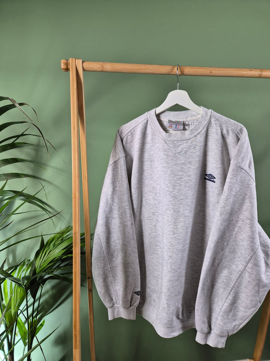 Umbro Chest Logo Sweater Heren | Grijs | Maat XXL