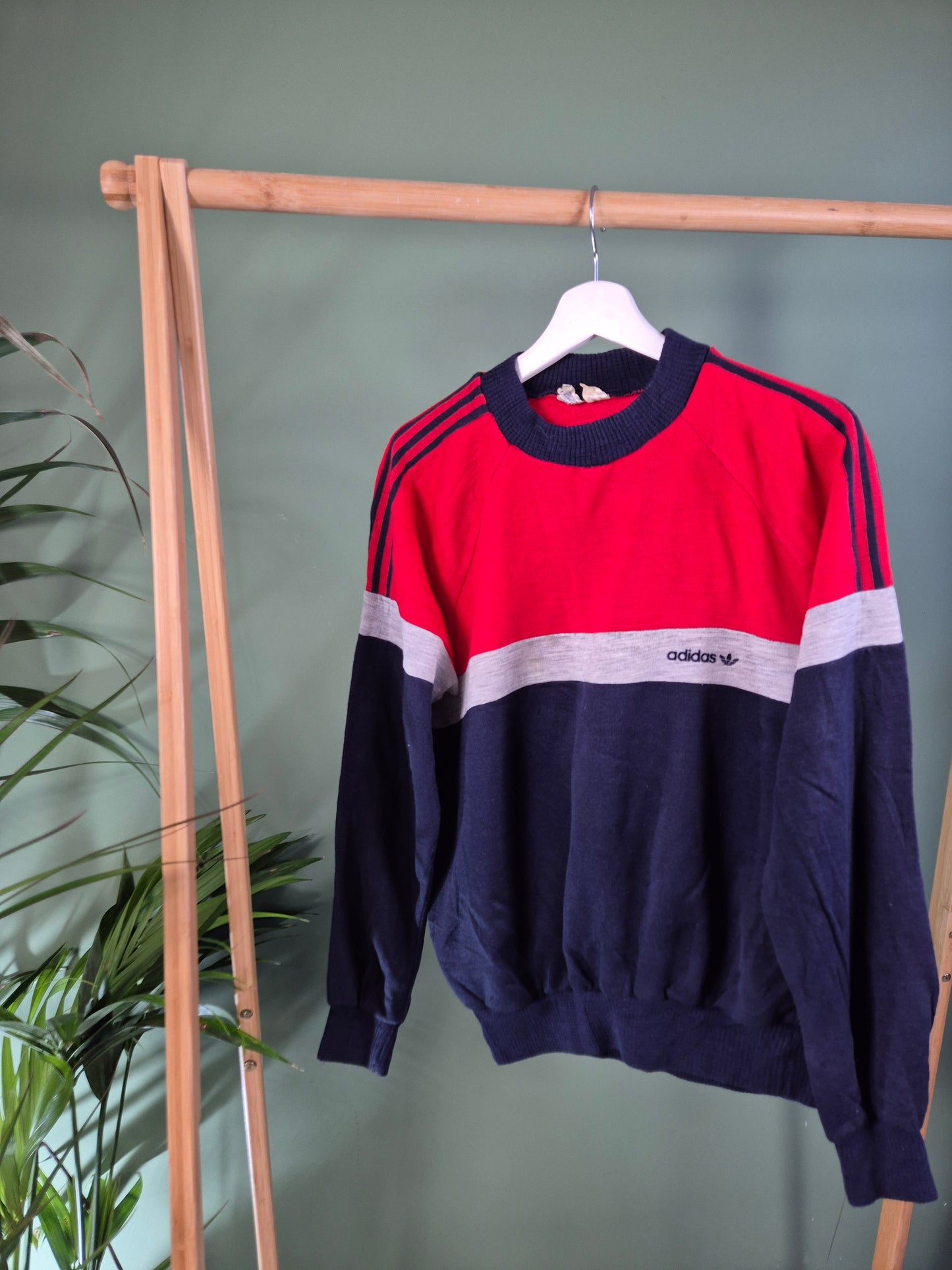 Adidas 80s colorblock sweater maat M