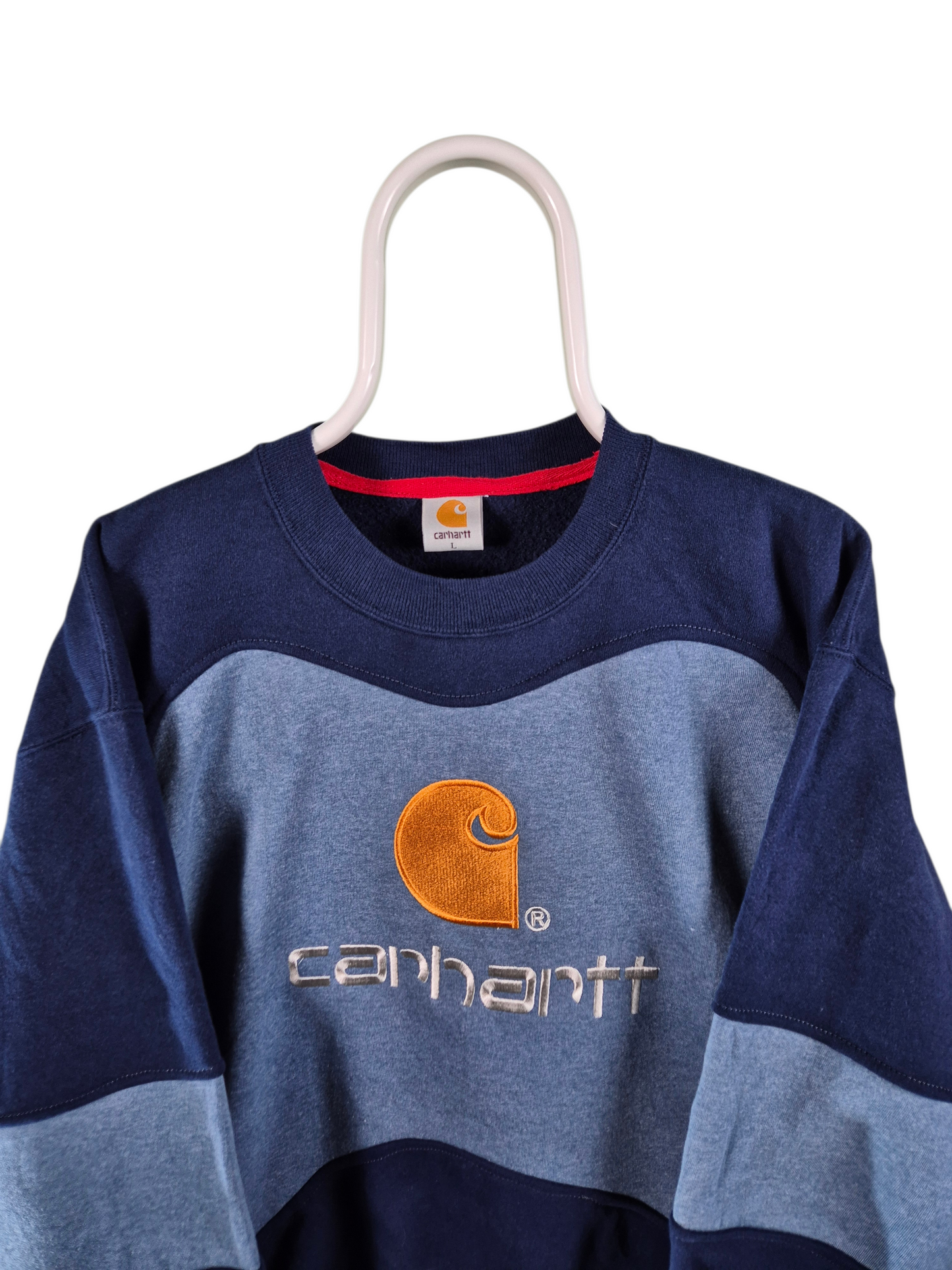 Carhartt big logo rework sweater maat L