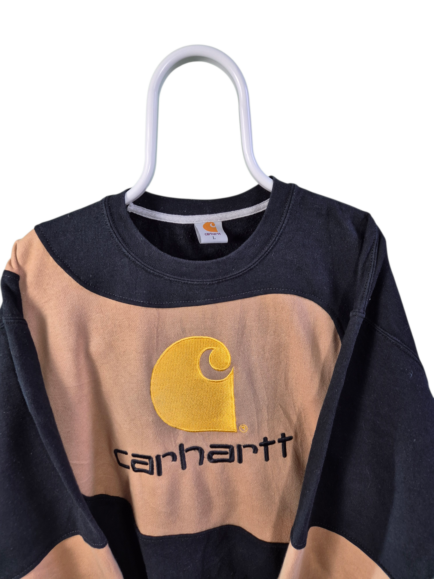 Carhartt Big Logo Rework Sweater Heren | Zwart | L