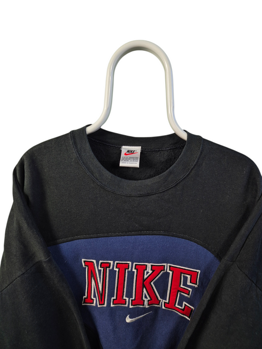 Nike 90s spell out rework sweater maat XL