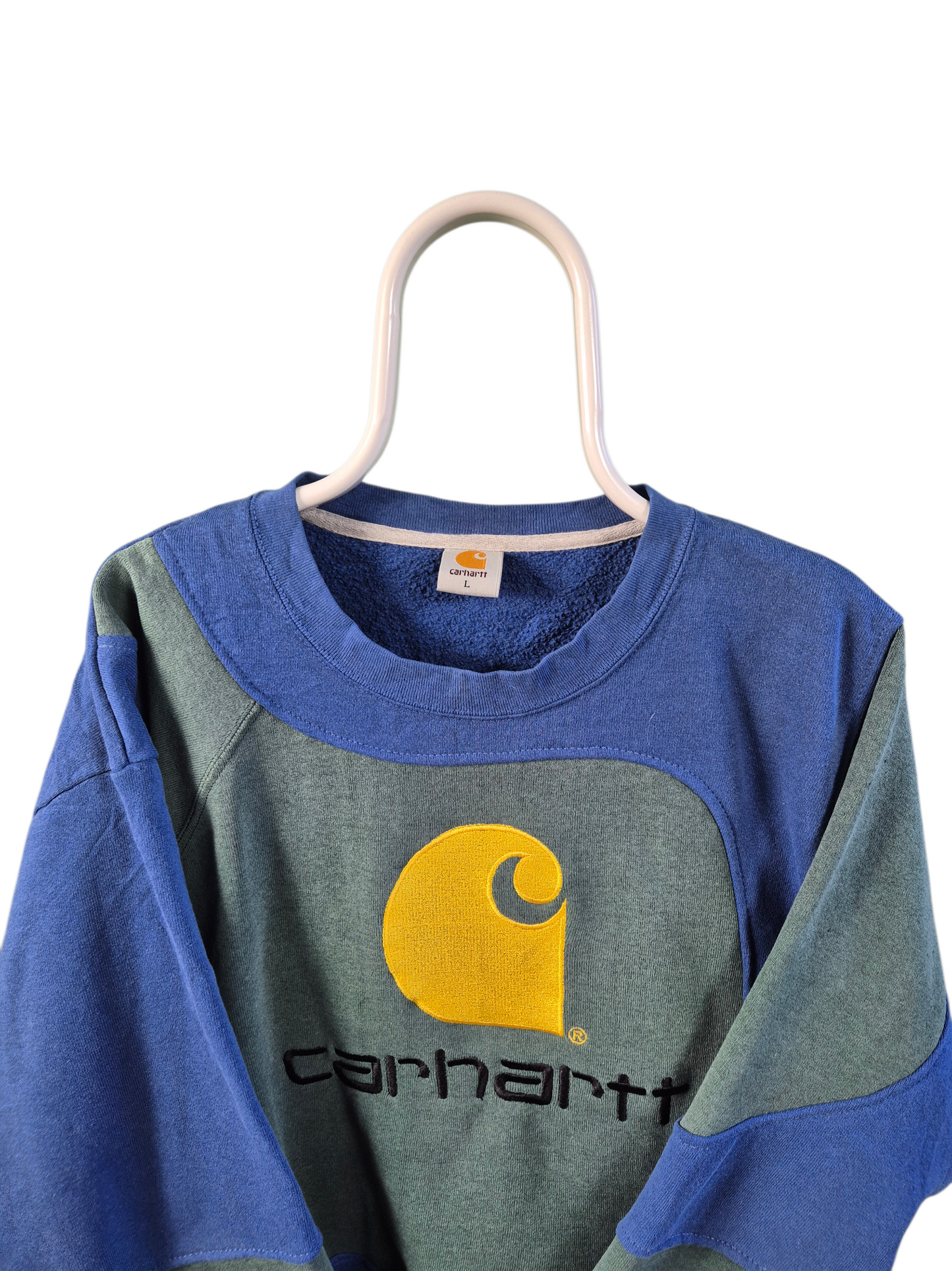 Carhartt big logo rework sweater maat L