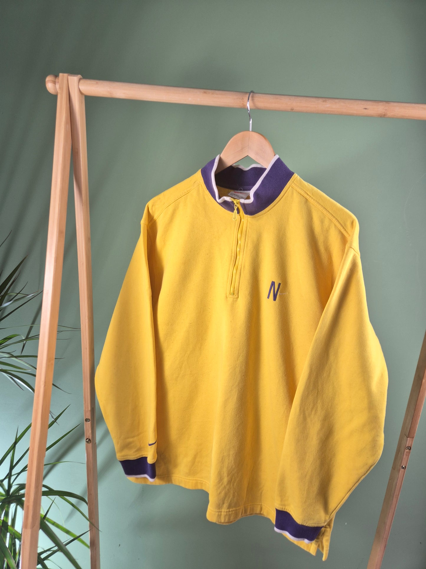 Nike 90s Quarter Zip Sweater Heren | Geel | L