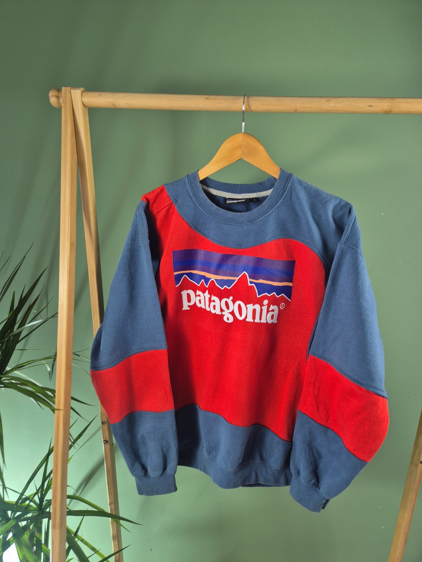 Patagonia Front Logo Rework Sweater Heren | Blauw | L