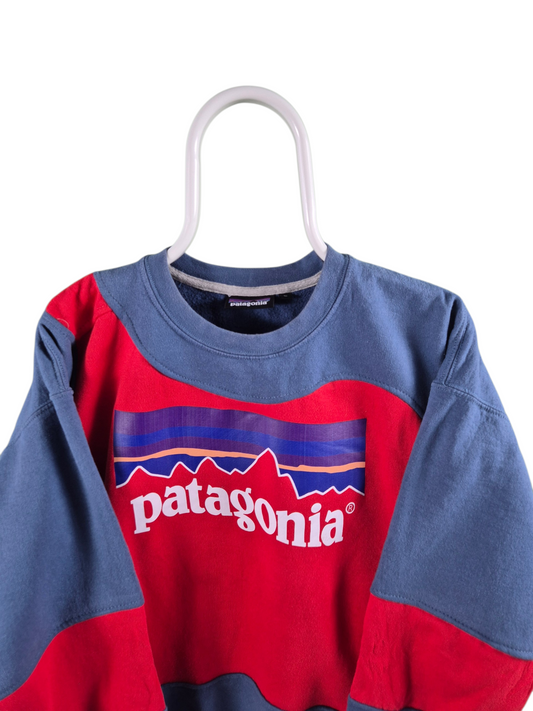 Patagonia front logo rework sweater maat L