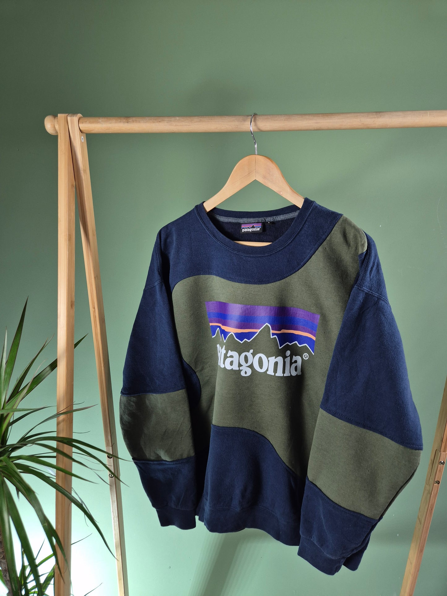 Patagonia Logo Rework Sweater Heren | Marineblauw | L
