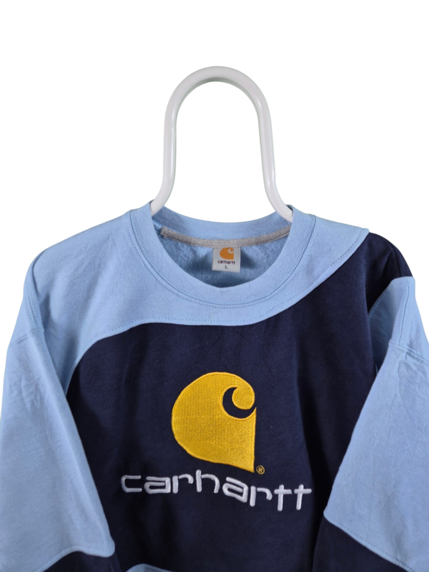 Carhartt Big Logo Rework Sweater Heren | Blauw | Maat L