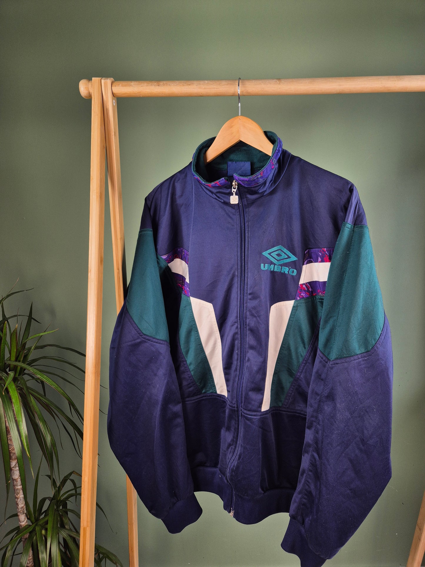 Umbro 90s Track Jacket Heren | Blauw | Maat XXL